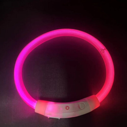 Κολάρο κατοικίδιων Phoesky LED Φόρτιση USB Οπτική ίνα