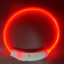 LED-koiranpanta - Phoesky - USB-lataus - Kuituoptiikka - Punainen - Koko S - 40/50/70 cm - Säädettävä - Kestävä