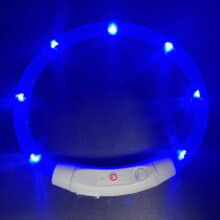 Phoesky LED-lemmikkikaulapanta - USB-lataus - kuituoptinen valohelmi - säädettävä - yhtenäinen kuvio - kestävä