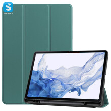 Opvouwbare tablethoes - RNCYN - Voor Samsung Galaxy Tab S8 Plus - PU + TPU materiaal - Vouwt in 3 delen