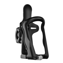 Suporte de garrafa de água ajustável para bicicleta - RNCYN - 360 graus - Preto - Material PA66 + GF - Guidão de 20-35 mm