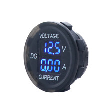 Voltímetro digital para motocicleta - RNCYN - KWG-D6 - Visor LED 3 em 1 - Relógio integrado - Termômetro integrado