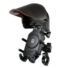 Suporte para celular de motocicleta-RNCYN-Viseira solar integrada-À prova d'água IP66-Trava com um clique-Rotação de 360-Resistente a impactos