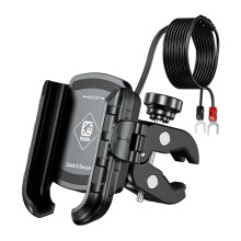 Suporte para celular para motocicleta-RNCYN-Rotação de 360-Antifurto-À prova d'água IP66-Compatível com celulares de 5,4 a 7,2 polegadas