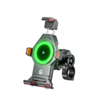 Suporte sem fio para celular em motocicleta - RNCYN - Carregamento rápido Qi de 15 W - À prova d'água IP66 - Liga de alumínio