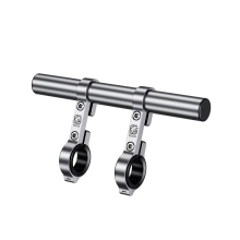 Dwarsstang voor stuur - RNCYN - Dubbele clip - Lange stang - Compatibel met sturen van 22,75 tot 32,7 cm - KWG-H4L
