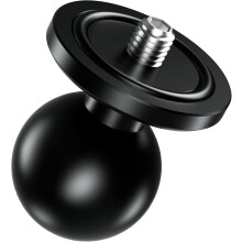 Bolvormige adapter voor motorfiets - RNCYN - Aluminium - Zwart - 2,5 cm diameter - Te monteren op stuur of buizen
