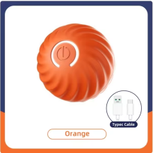 Inteligentná hračka pre psa - Phoesky - Skákacia loptička - Nabíjateľná cez USB - 52 mm - Oranžová - Ekologická