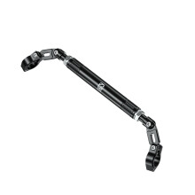 Guidão ajustável para motocicleta - RNCYN - 22 mm de diâmetro - Alumínio 6061 - Encaixe universal - Usinado em CNC - Preto