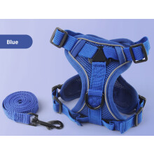 Colete para animais de estimação - Phoesky - Fivelas refletoras - Respirável - Poliéster - Tamanho M - Azul