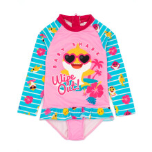 (18-24 Months) Baby Shark 1 Piece Surf Suit (Girls Blue)