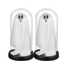 Light in Cloche, Light & Skull Plastic Cloche Halloween, with Light,Halloween Decorations