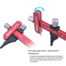 Ustar UA-90043 Aluminum Alloy Carving Metal Ruler Assembly Model Building Tools Hobby Making DIY