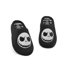 (7-8 UK) Disney The Nightmare Before Christmas Mule Slippers (Unisex Black)