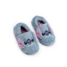 (12 UK Child) Disney Lilo & Stitch Slip On Loafer Slippers (Girls Blue)