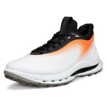 (UK 11.5, White/Ibis) Ecco Mens Biom C5 Lace Up GTX Spikeless Leather Waterproof Golf Shoes