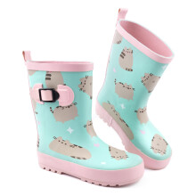 (4 UK Child) Pusheen Wellington Boots without Handles (Girls Multicoloured)