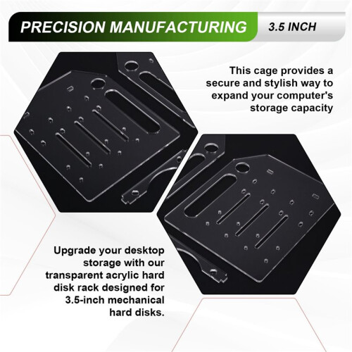 3.5 Inch Desktop Hard Disk Rack Transparent Acrylic Mechanical Hard Disk Cage External Hard Disk Storage Box 4 Layer 2