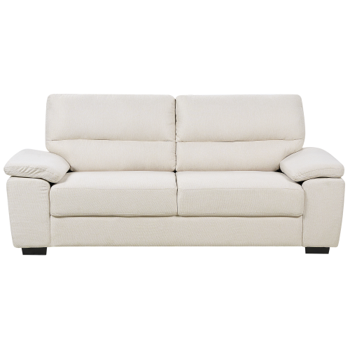 Beliani Sofa 3 Seater VOGAR Fabric Light Beige