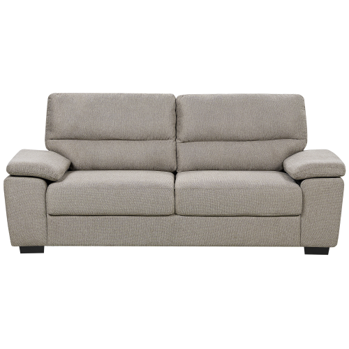Beliani Sofa 3 Seater VOGAR Fabric Light Brown