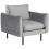 Beliani Armchair VINTERBRO Velvet Grey 1