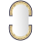 Beliani Wall Mirror STAINS 43 cm 75 cm PE Rattan Natural 1