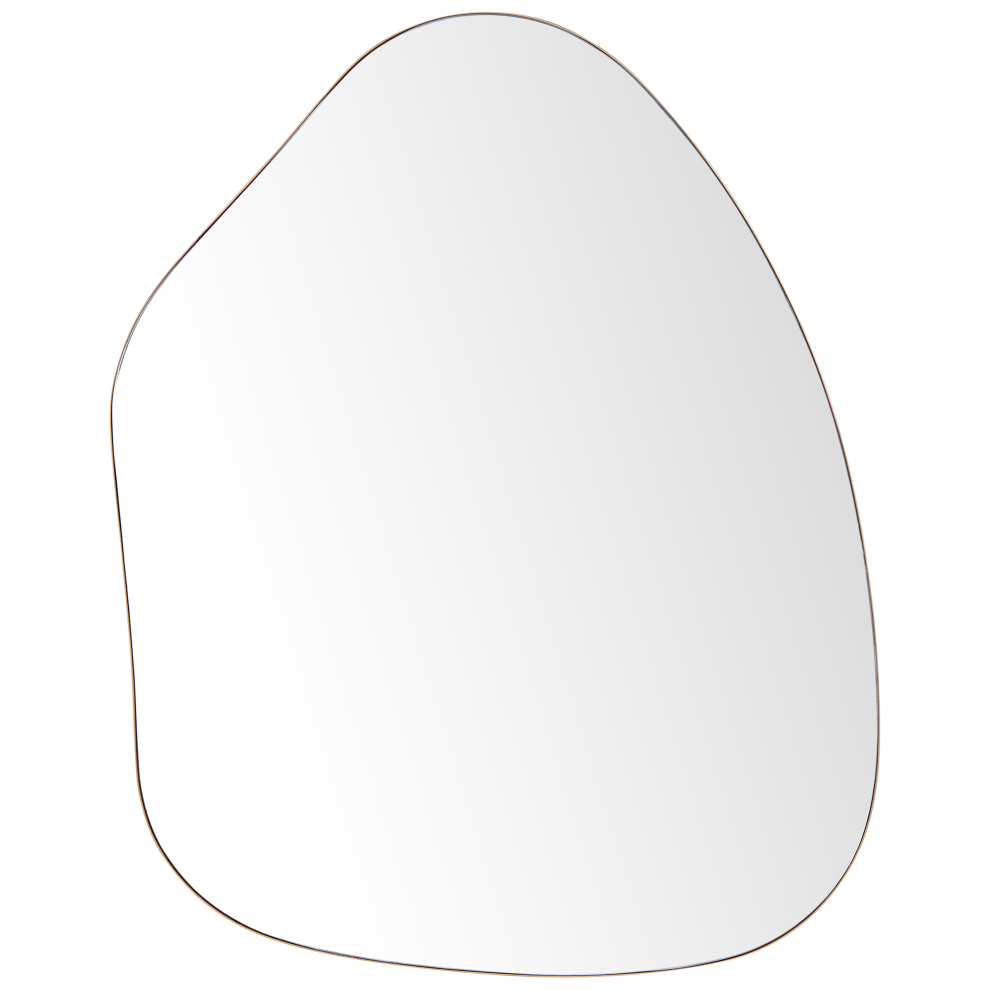 Beliani Wall Mirror Puteaux 70 Cm 92 Cm Metal Gold