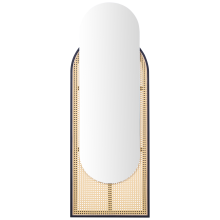 Wall Mirror NEVERS 53 cm 143 cm PE Rattan Natural