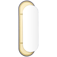 Wall Mirror CREIL 51 cm 143 cm PE Rattan Natural