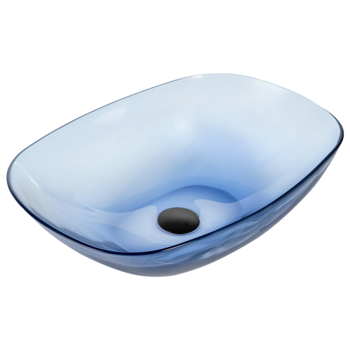 Beliani Countertop Basin MOENGO 540 x 360 mm Solid Surface Blue