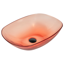 Countertop Basin MOENGO 540 x 360 mm Solid Surface Light Red