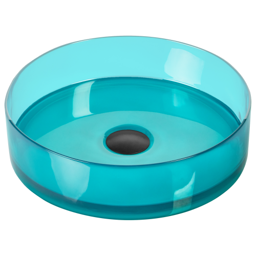 Beliani Countertop Basin TOLOSA  360 mm Solid Surface Turquoise