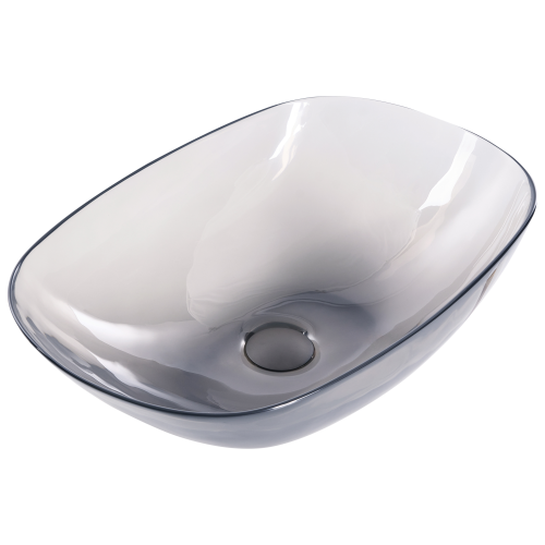 Beliani Countertop Basin MOENGO 540 x 360 mm Solid Surface Black
