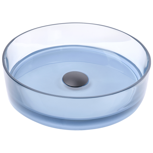 Beliani Countertop Basin TOLOSA  360 mm Solid Surface Light Blue