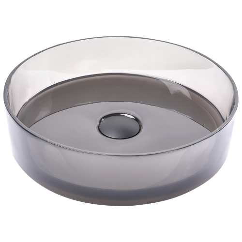 Beliani Countertop Basin TOLOSA  360 mm Solid Surface Black