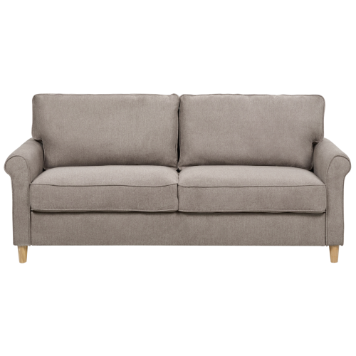 Beliani Sofa 3 Seater RONNEBY Fabric Light Brown