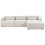 Beliani Corner Sofa 3 Seater SVANSELE Fabric Light Beige Left Hand 1