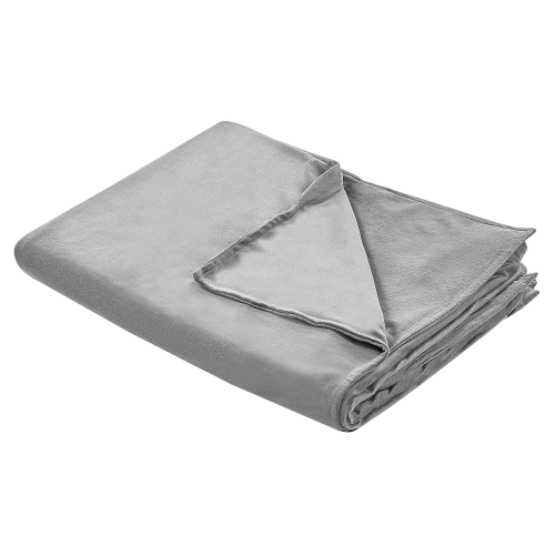 Beliani Duvet Cover RHEA 135 x 200 cm Polyester Grey