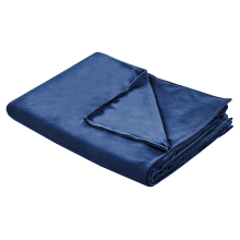 Duvet Cover RHEA 135 x 200 cm Polyester Navy Blue