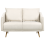 Beliani Sofa 2 Seater MAURA Fabric Light Beige 1