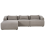 Beliani Corner Sofa 3 Seater SVANSELE Fabric Taupe Right Hand 1