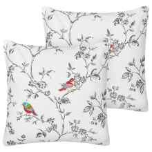Throw Cushion DILLENIA 45 x 45 cm Cotton White