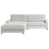 Beliani Corner Sofa 3 Seater MALOY Chenille Light Grey Right Hand 1