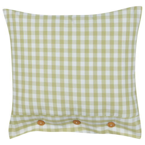 Beliani Throw Cushion TALYA 45 x 45 cm Olive Green Checked