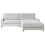 Beliani Corner Sofa 3 Seater MALOY Chenille Light Grey Left Hand 1