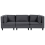 Beliani Modular Sofa 3 Seater UNSTAD Fabric Dark Grey 1