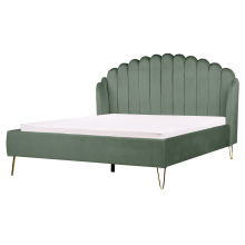 Bed Velvet AMBILLOU 160 x 200 cm (EU King Size) Green