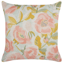 Throw Cushion ZAHRIYE 45 x 45 cm Pink Floral Pattern