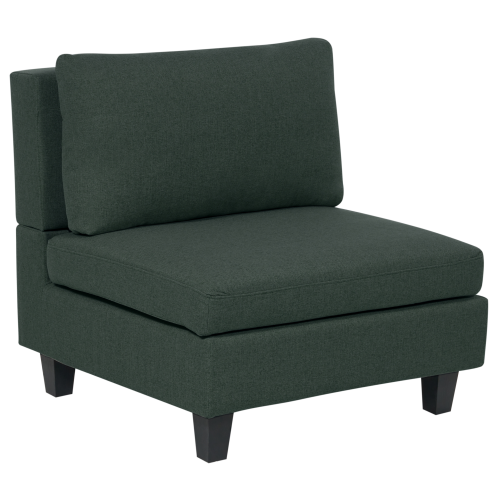 Beliani 1-Seat Section UNSTAD Fabric Dark Green