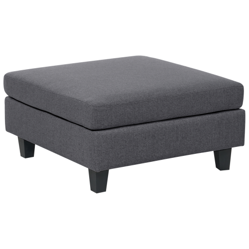 Beliani Ottoman UNSTAD Fabric Dark Grey
